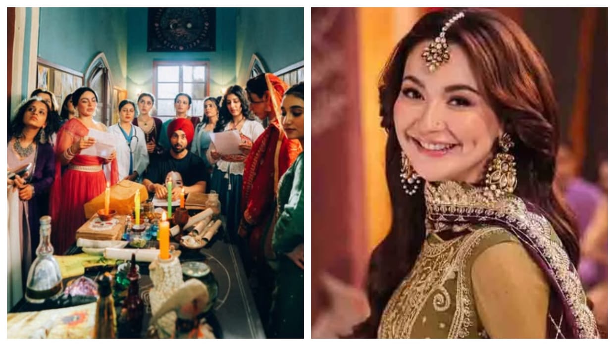 netizens found pakistani actress hania aamir in diljit dosanjh neeru bajwa movie sardaar ji 3 bts pictures