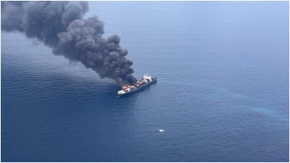 Firefighting operation continue as crew rescued from burning vessel off Kerala coast