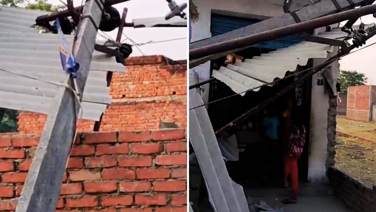Varanasi News Two poles broke due to neem tree power cut for 24 hours 1200 people troubled villager injured