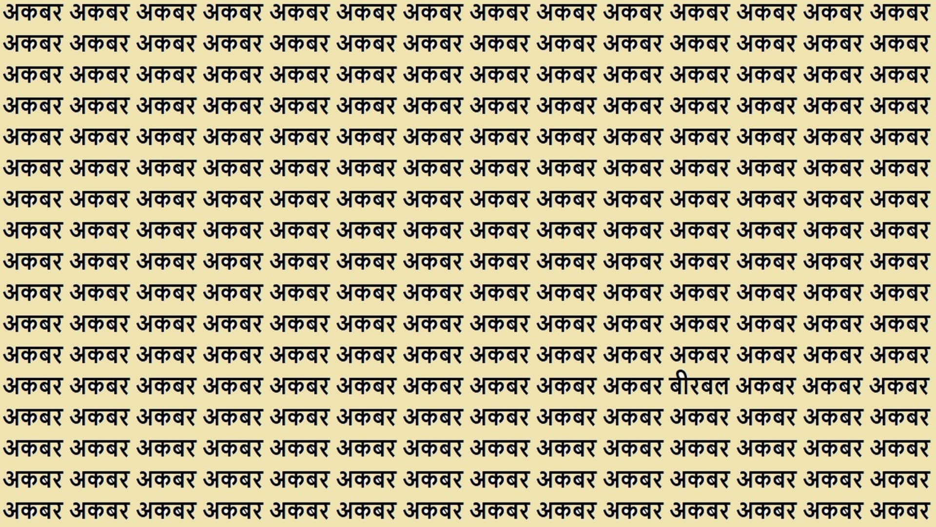 Optical Illusion Iq Test Brain Test Can You Spot Birbal in 15 Seconds