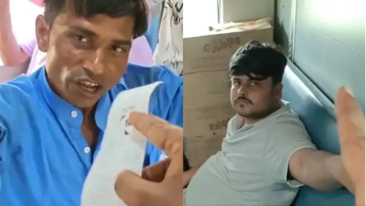The vendor was charging Rs 100 on a bill of Rs 90 in the train the passenger got angry video goes viral