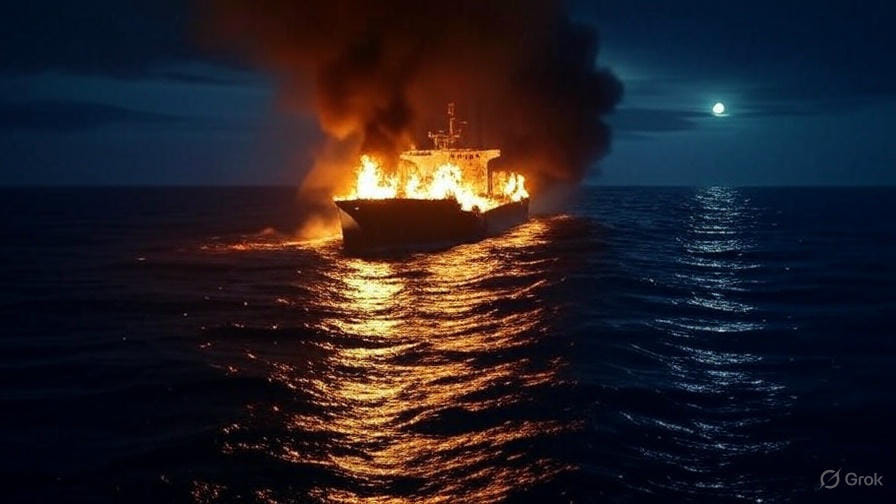 Ship carrying over 3,000 vehicles catches fire near Alaska coast with 750 Electric Vehicles onboard