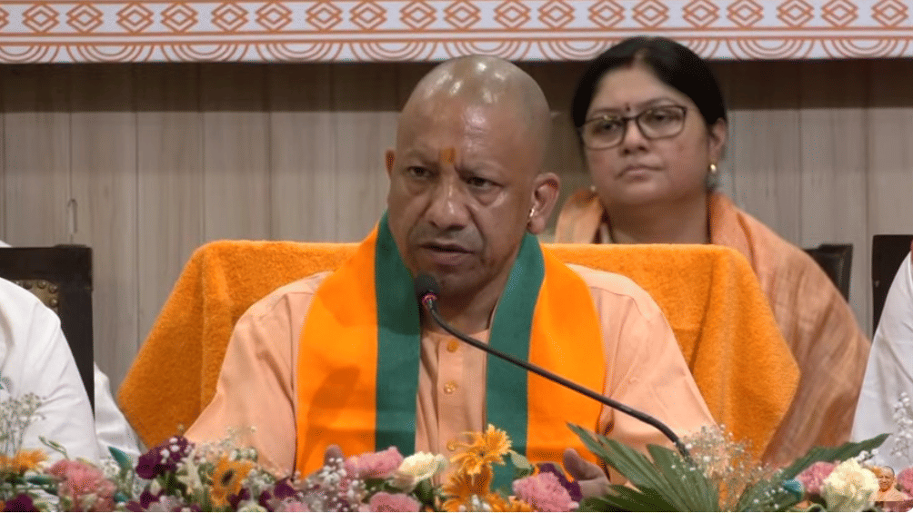 11 years of Modi government: CM Yogi Adityanath inaugrates the exhibition at BJP headquarters.