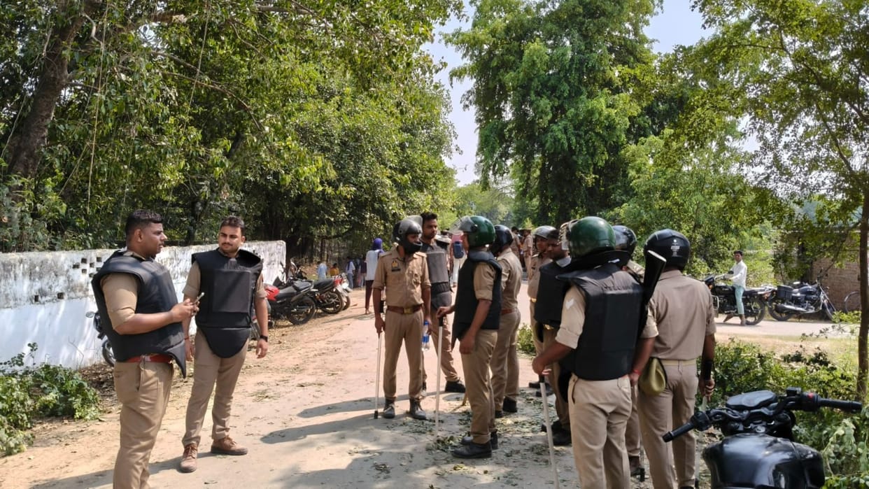 Anger over breaking of Ambedkar statue villagers blocked road to protest