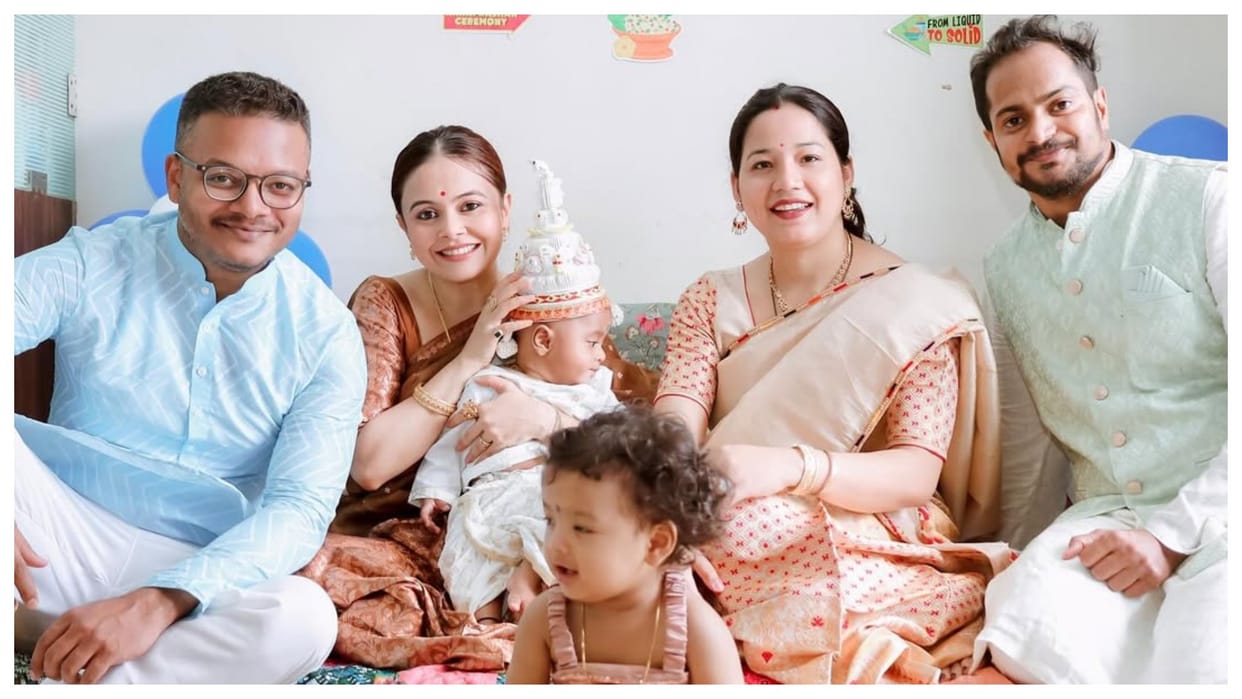 devoleena bhattacharjee aka gopi bahu aka shares her baby joy first pictures from annaprashan ceremony
