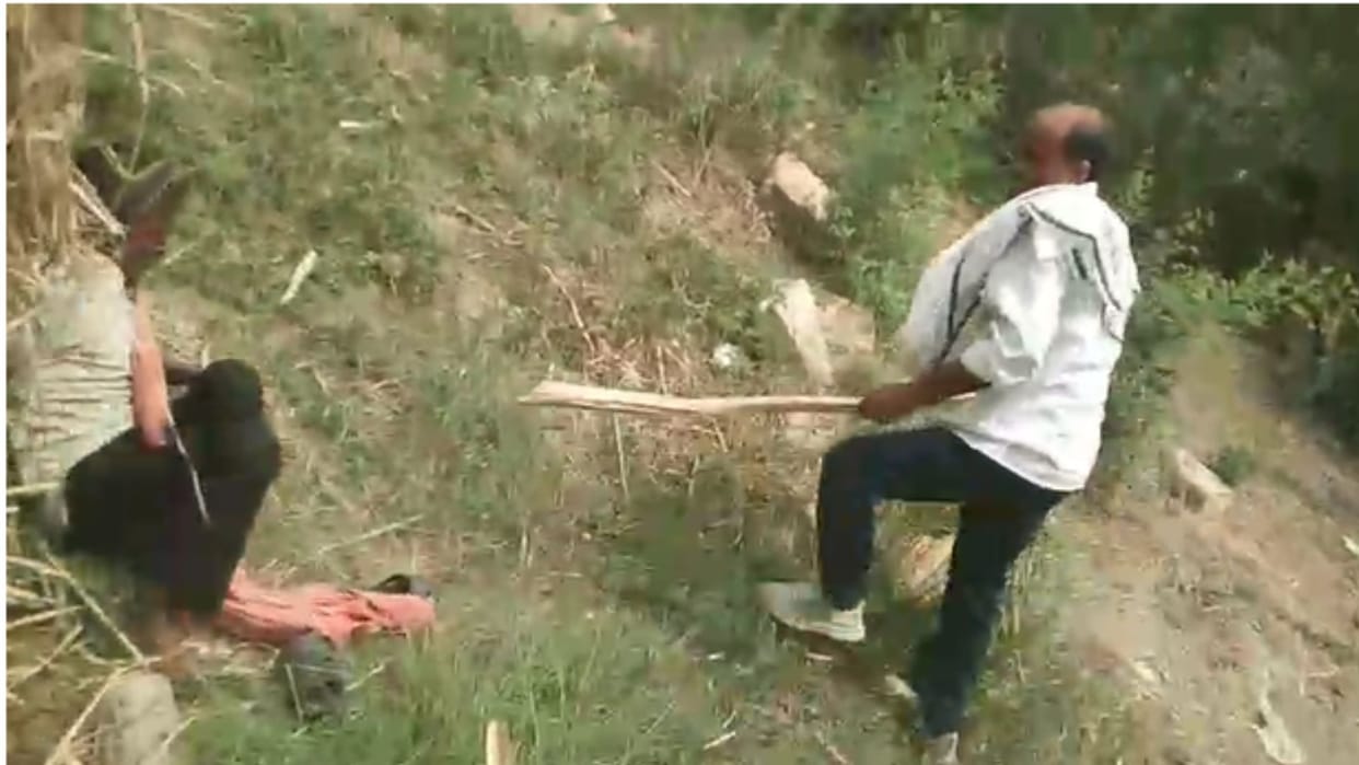 Sticks were used fiercely over land dispute a young man head was broken