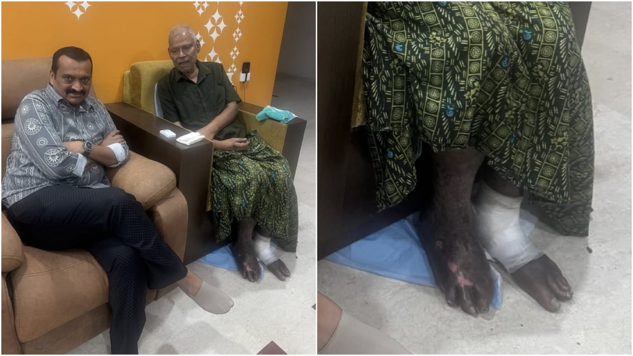 actor Kota Srinivasa Rao fans are concerned about his health viral picture