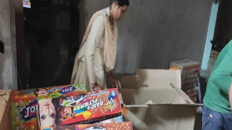 Janjgir police raided a general store