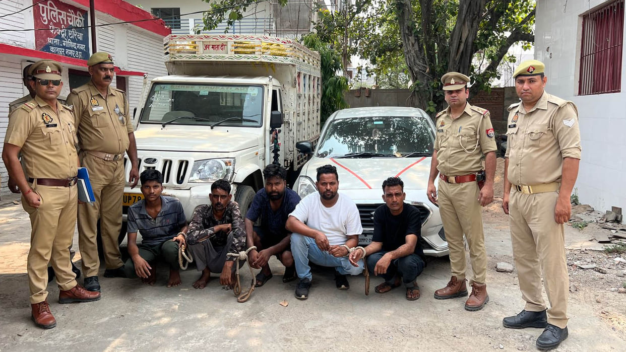 Kanpur: Five thieves arrested for stealing goods in factory area