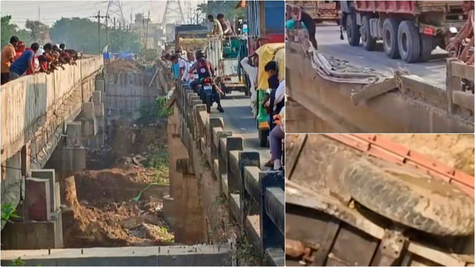 Patna News: High speed tractor breaks railing of Punpun river bridge falls 100 feet down driver died on spot