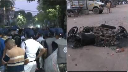 कोलकाता के पास पुलिस और उपद्रवियों में झड़प