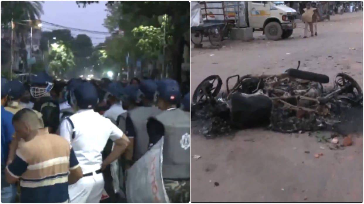 Vehicles ransacked, personnel injured as mob clashes with police near Kolkata