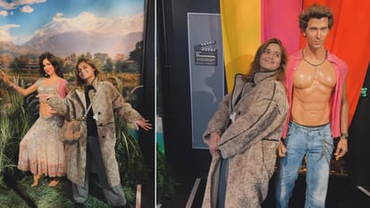 arti singh photos of madame tussaud with SRK Deepika Amitabh hrithik say Missing London and to see our legends