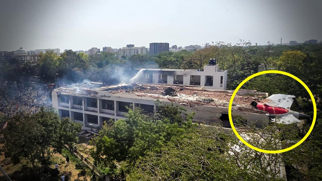 Ahmedabad Plane Crash Photos Air India Flight AI 171 debris Meghaninagar rescue operations NDRF Gujarat Police