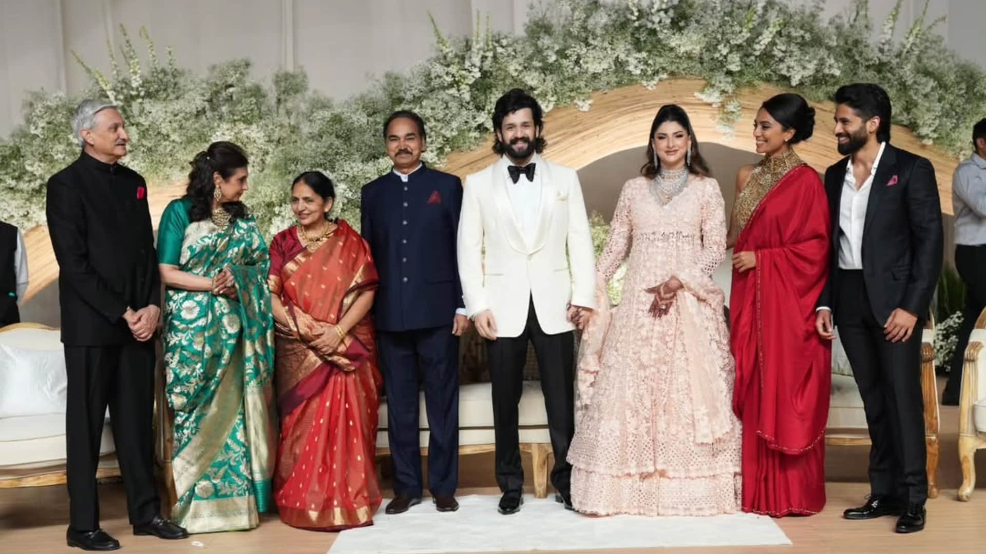 Naga Chaitanya and sobhita steal the show from Akhil Akkineni Zainab reception Photos viral on social media