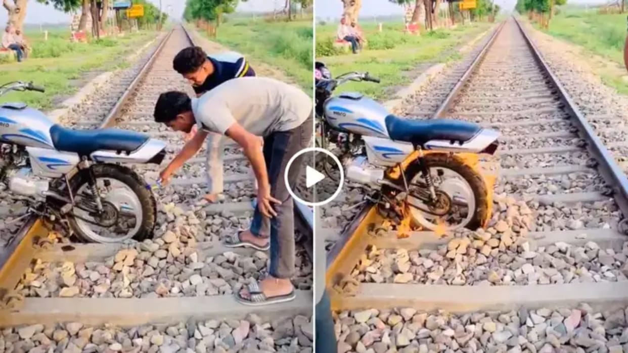 Three Young Boys Making Reel On Railway Track Rpf Police Takes Strict Action As Video Goes Viral