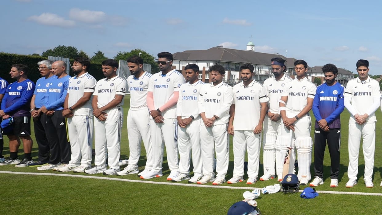 Indian team paid tribute to victims of Ahmedabad plane crash observed a minute silence Intra Squad match