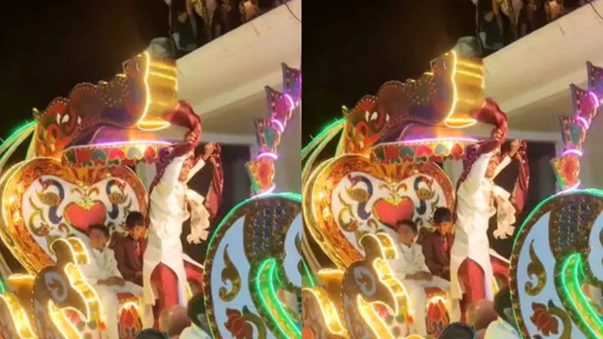 The groom did such a dance in the wedding that the baraatis started hiding their faces Video goes viral