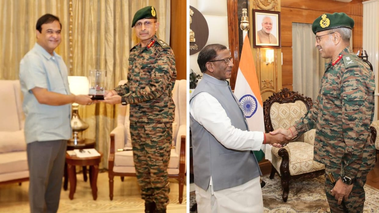 chief of eastern command of indian army met cm and governor of assam, discussed various issues