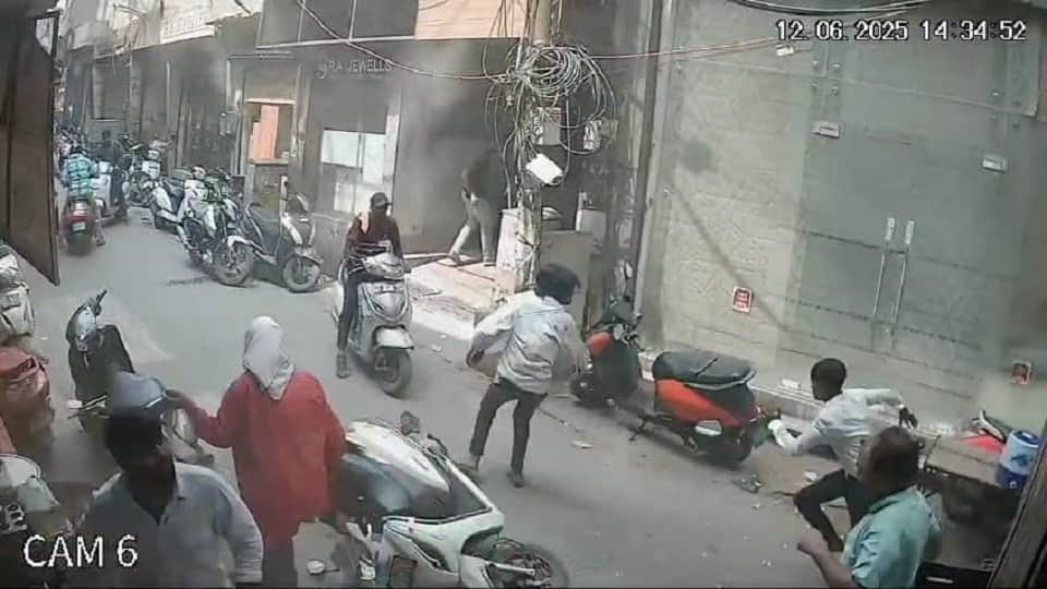 Silver factory accident one feet stairs ten feet shop seven cylinders on two floors