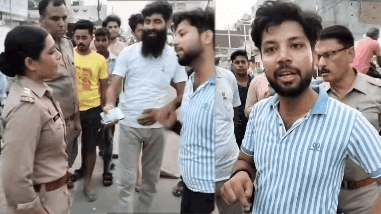 Video of altercation between ABVP workers and police during checking in Pahasu goes viral