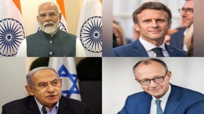 नरेंद्र मोदी, इमैनुएल मैक्रों, बेंजामिन नेतन्याहू, फ्रेडरिक मर्ज