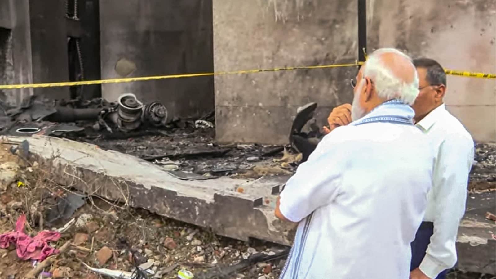 PM Modi In Ahmedabad Air India Plane Crash Site Hospital Visit Updates Photos