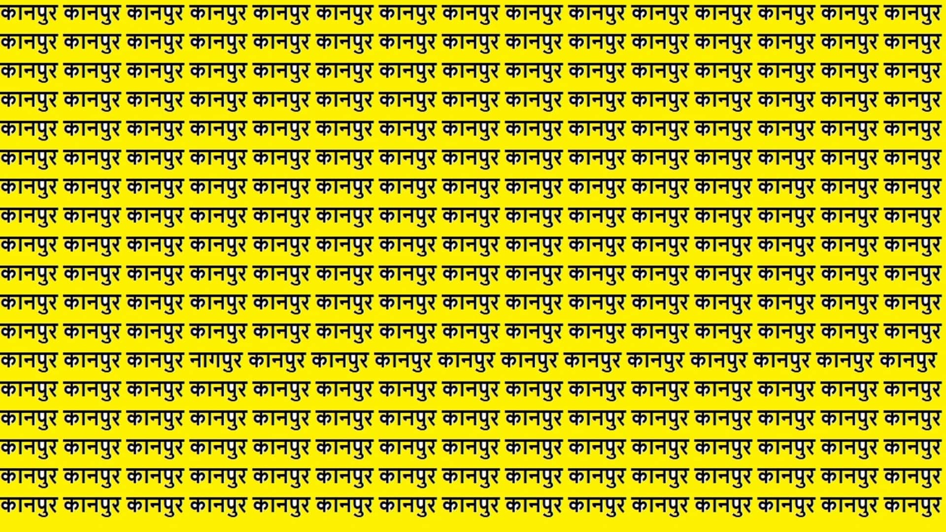 Viral Optical Illusion Iq Test Brain Test Can You Spot Nagpur in 12 Seconds Brain Teaser Image