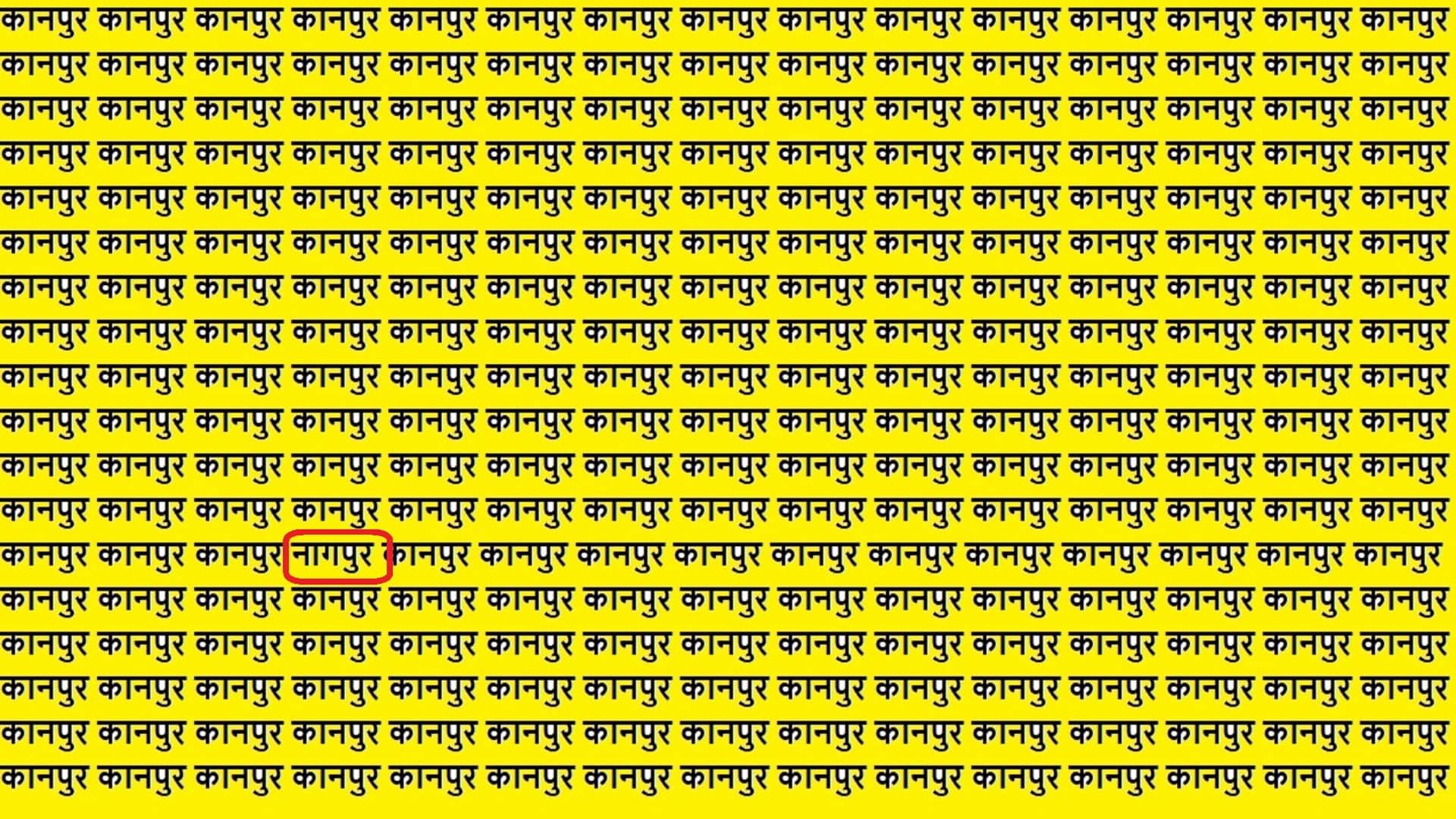 Viral Optical Illusion Iq Test Brain Test Can You Spot Nagpur in 12 Seconds Brain Teaser Image