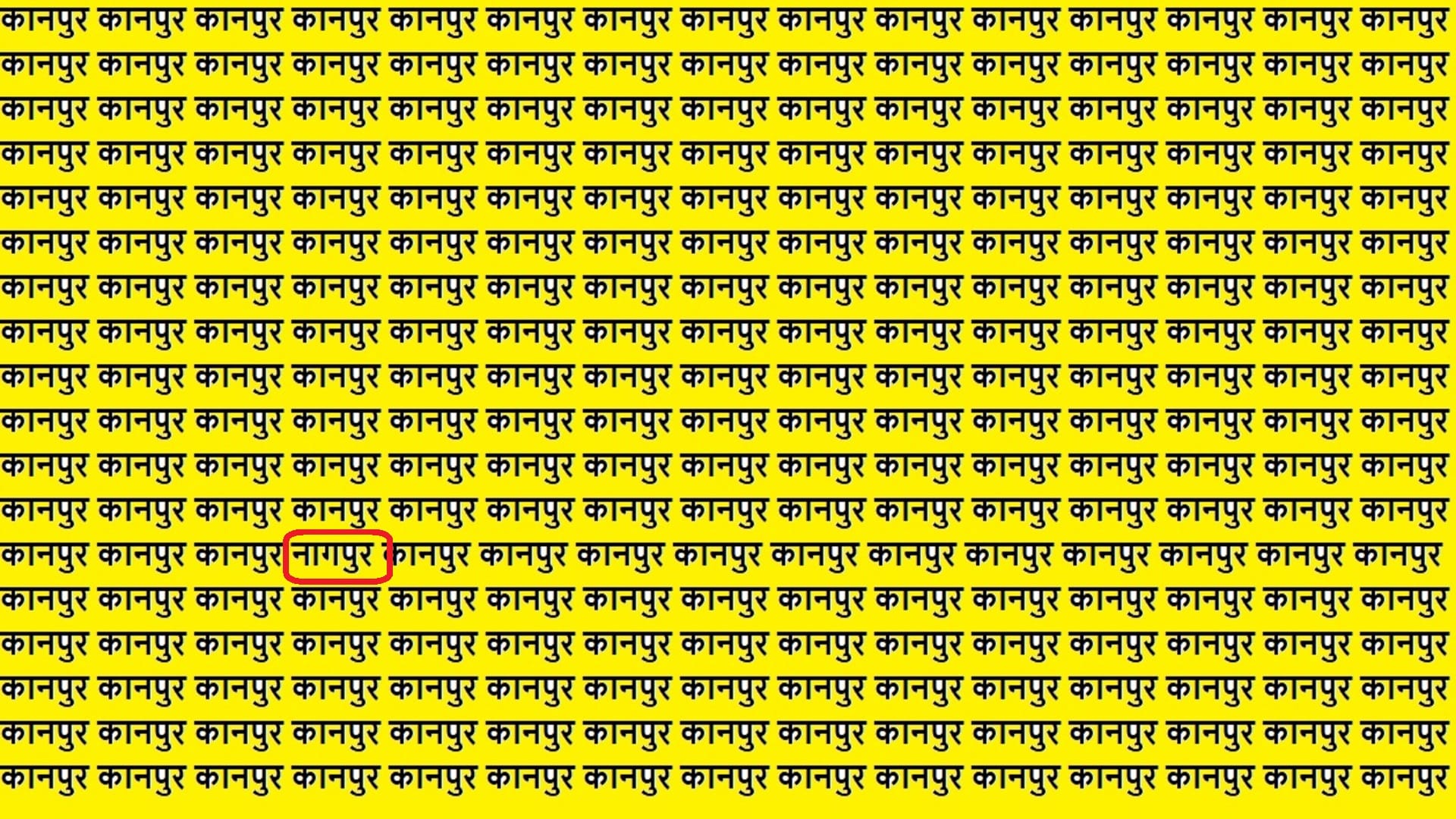 Viral Optical Illusion Iq Test Brain Test Can You Spot Nagpur in 12 Seconds Brain Teaser Image