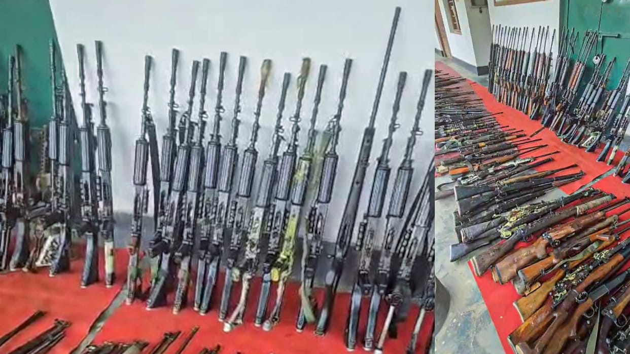 Manipur: Security forces recover 328 weapons in major crackdown across five valley districts