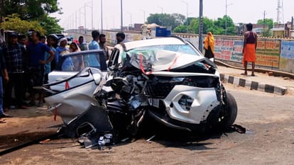 Uncontrolled car hit the divider chaos ensued one dead three people seriously injured