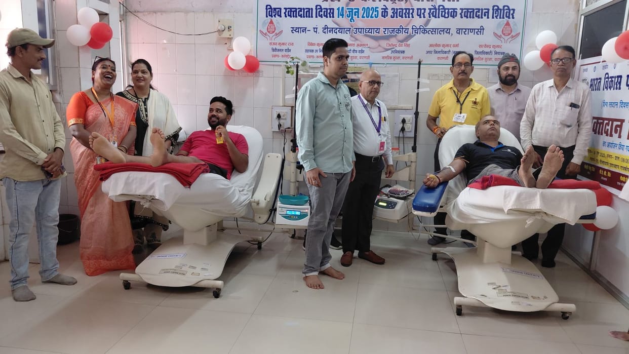Blood donation camp was organized an initiative of Amar Ujala Foundation