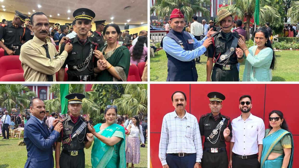 Five youths from Himachal became lieutenants in the Indian Army