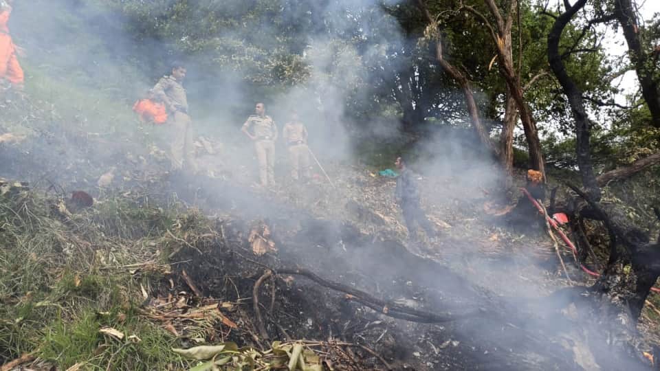 helicopter crash in Gaurikund of Rudraprayag Kedarnath helicopter crash Photos Seven people including girl die