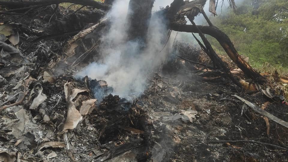 helicopter crash in Gaurikund of Rudraprayag Kedarnath helicopter crash Photos Seven people including girl die