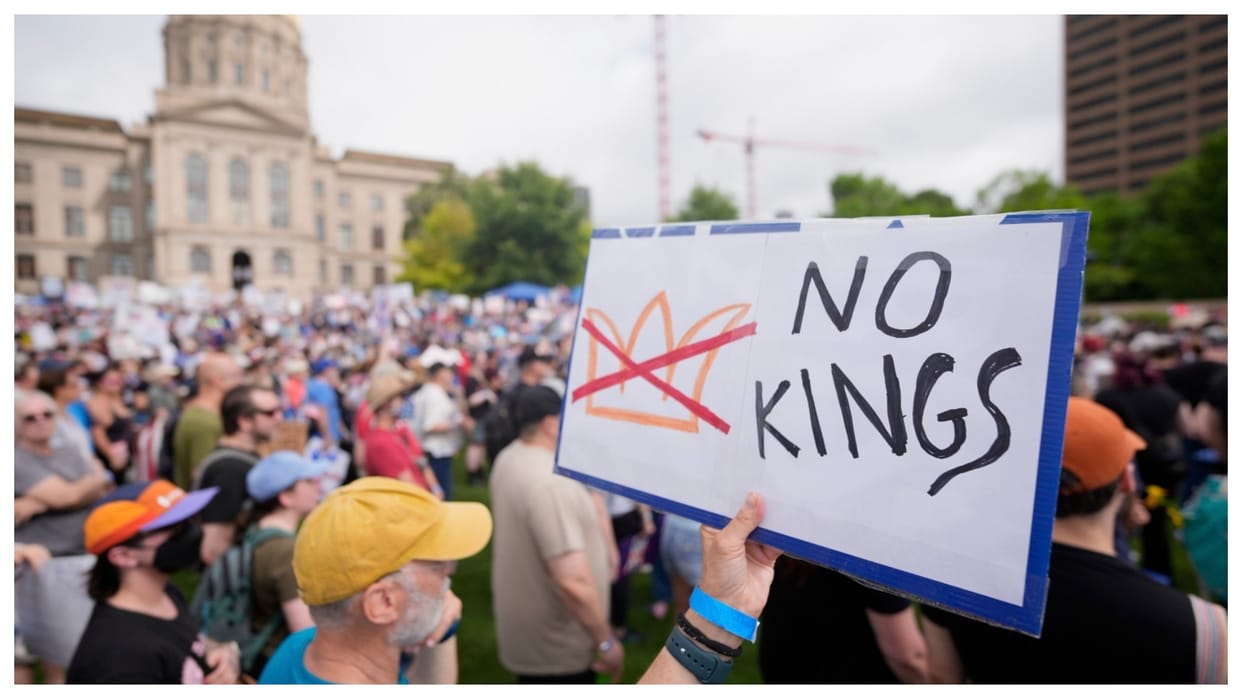 Anti donald Trump demonstrators crowd on street in many cities across the US