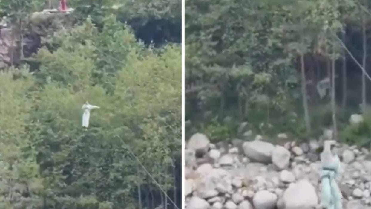 Himachal Girl falls from zip line in Manali video goes viral accident happened in Nehru Kund a week ago