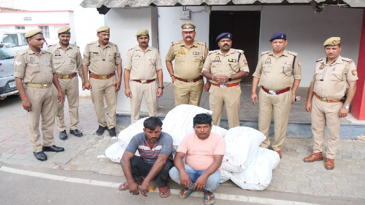 A huge consignment of ganja was caught in Jhansi