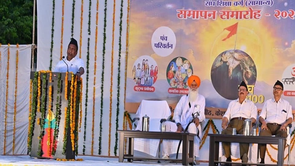 RSS co-sewa chief Rajkumar Matale in Aligarh