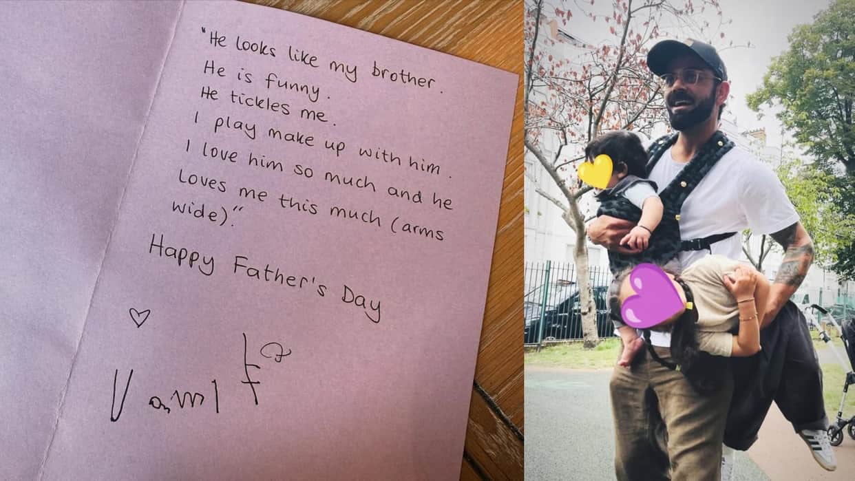 Fathers Day 2025 Vamika wrote a letter for father Virat kohli for wishing fathers day Anushka sharma shared
