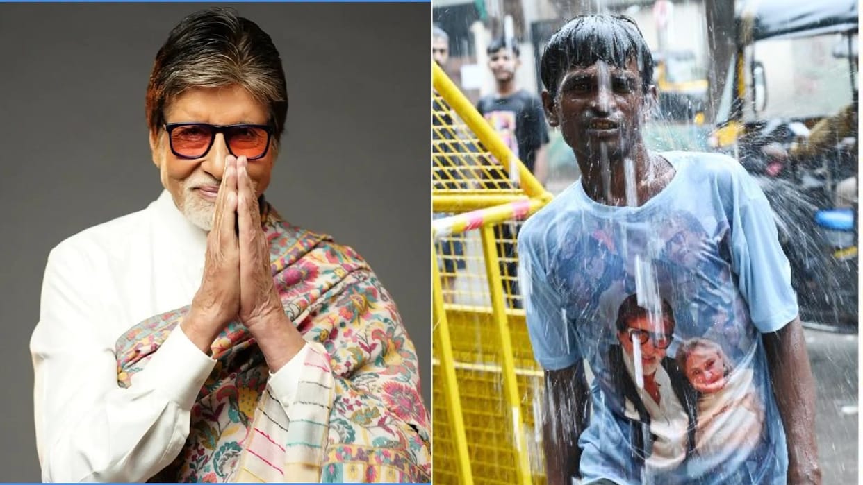 Amitabh bachchan thanks to his fans for their dedication during heavy rain