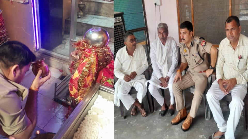 SSP Vipin Tada Offers Prayers at Maa Bhadrakali Temple on First Monday of Ashadha, Reviews Security