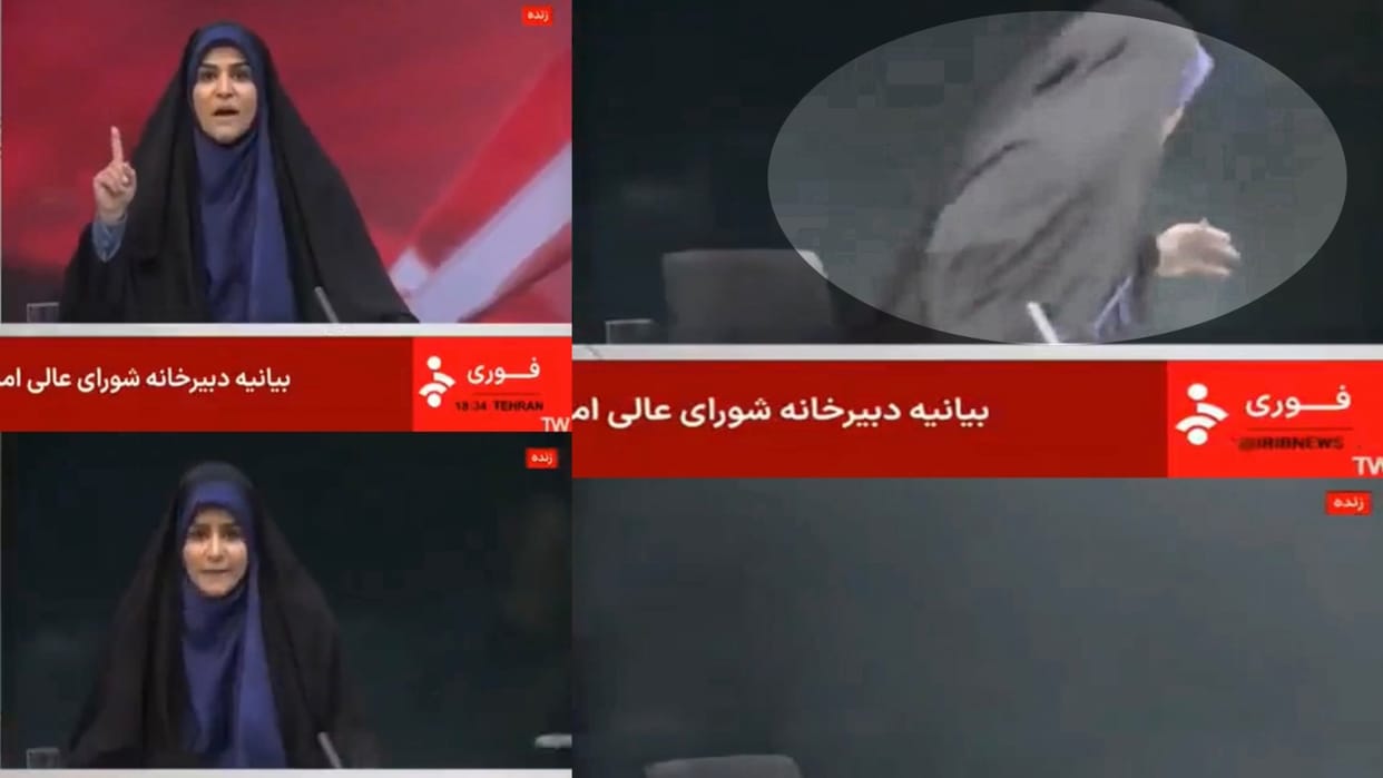 Israeli missile fell on building of Iranian TV channel, studio full of dust, anchor reading the news ran away