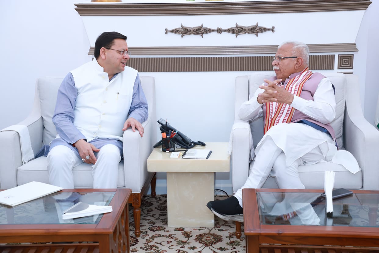 CM Dhami Delhi Visit CM Dhami meets Union Energy Minister Khattar, discussed hydroelectric projects