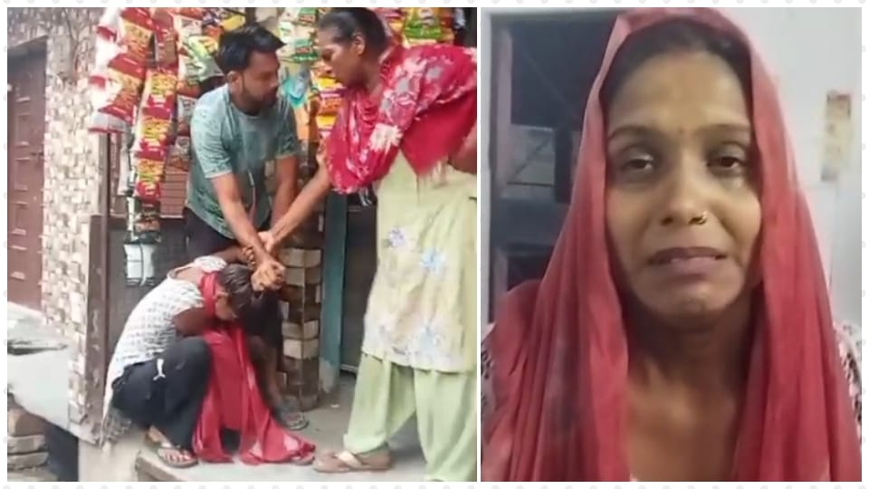 In a domestic dispute husband beat his wife by holding her hair video goes viral