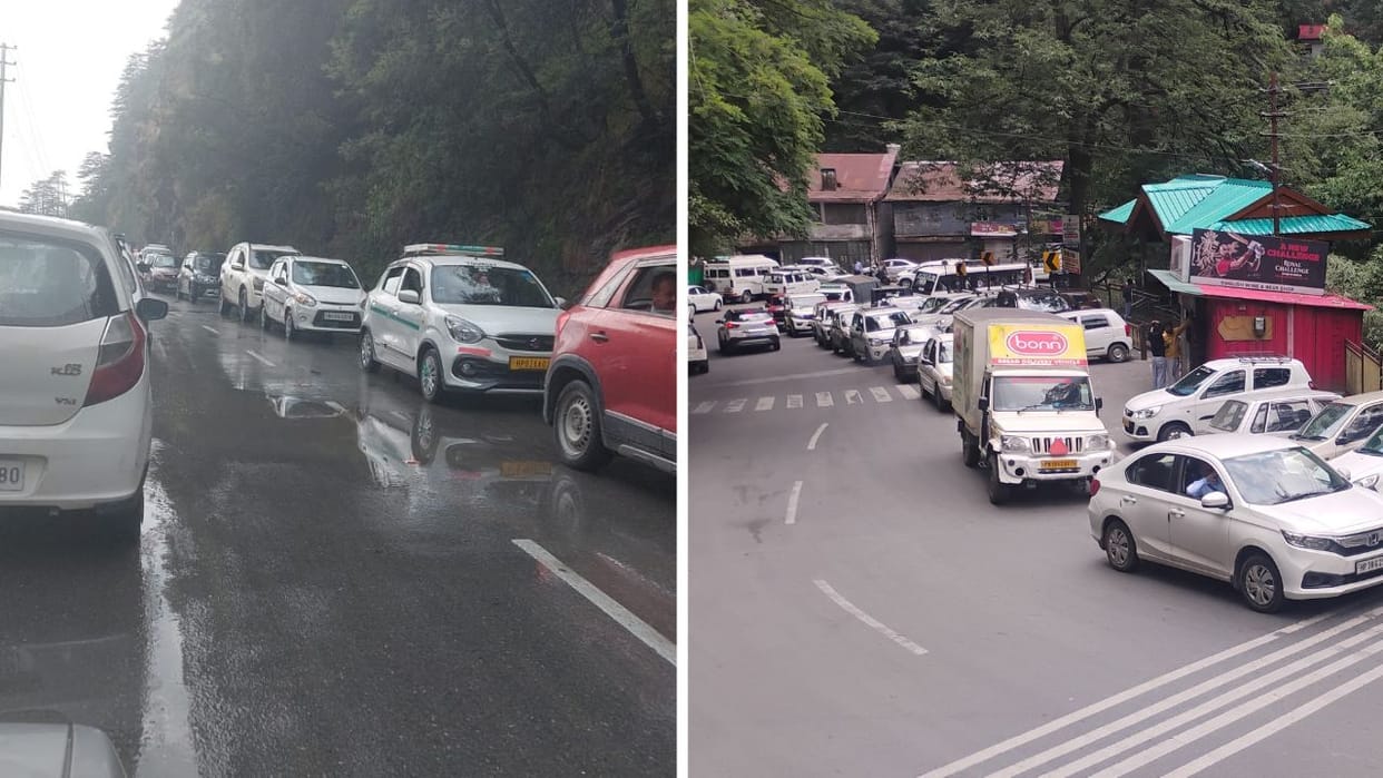 Himachal News People are suffering due to traffic jam in Shimla a journey of two minutes is taking one hour