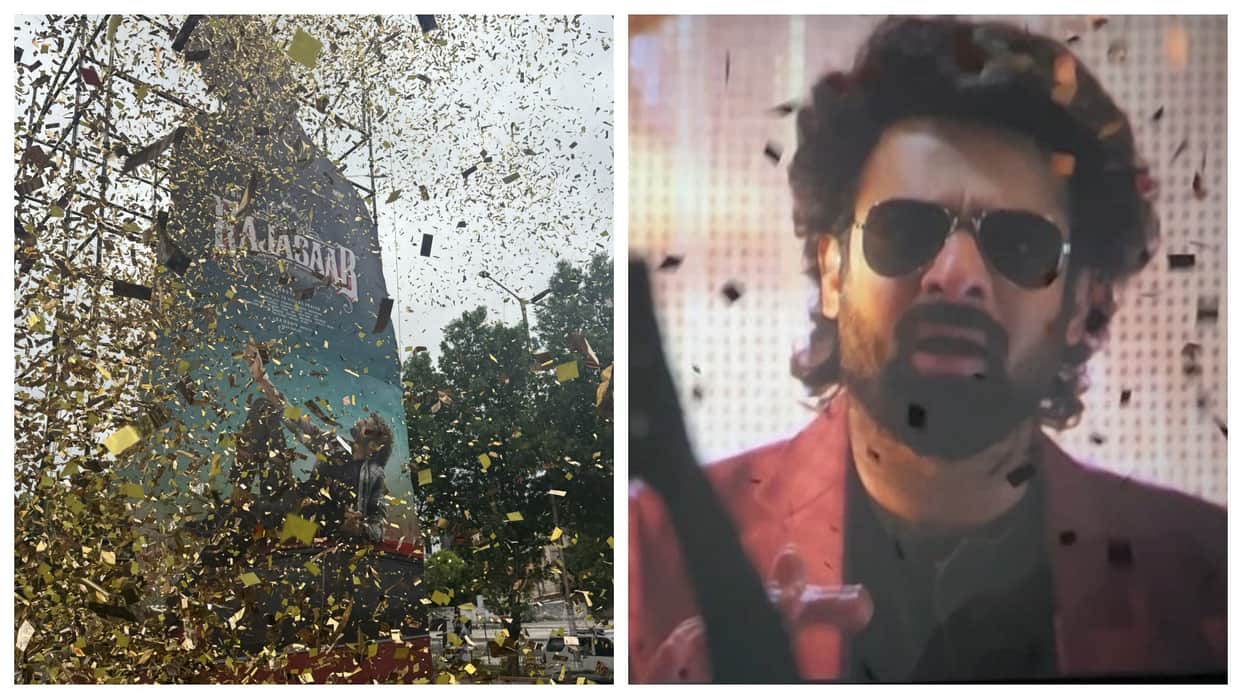 prabhas teaser launch the raja saab fans celebrate with milk bath in hyderabad