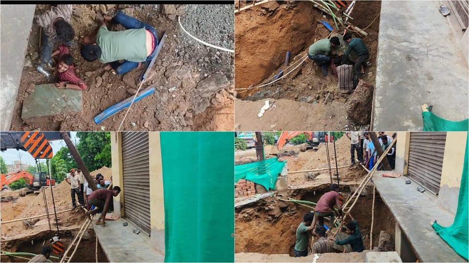 road burst as soon as stepped on it young man buried in the ground and kept writhing in pain for an hour