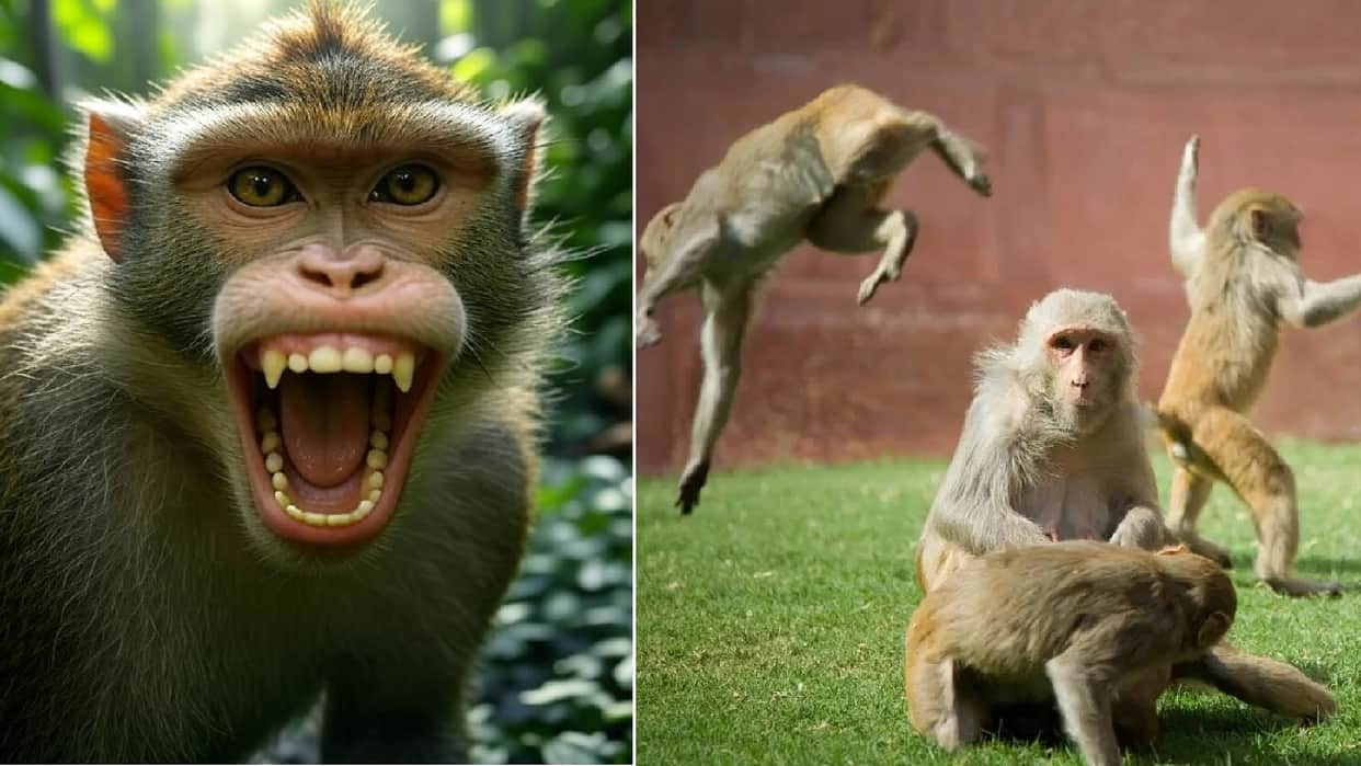 Monkey Terror in Agra: Man Falls From Roof While Trying to Escape, Suffers Multiple Fractures